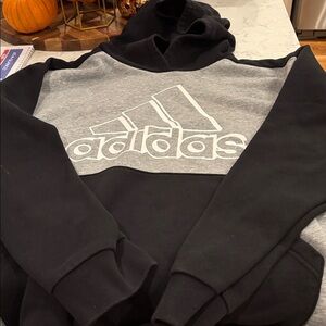 Adidas Black and Gray Logo Sweatshirt